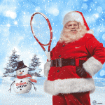 Pimpmytennis.com wish you a #MerryChristmas! #JimCourier #Santa #Snowman #Tennis
