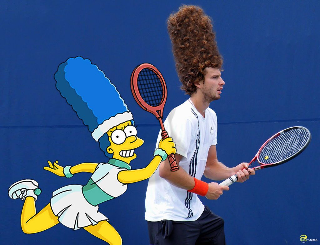 Ernests #Gulbis Marge Simpson tennis haircut