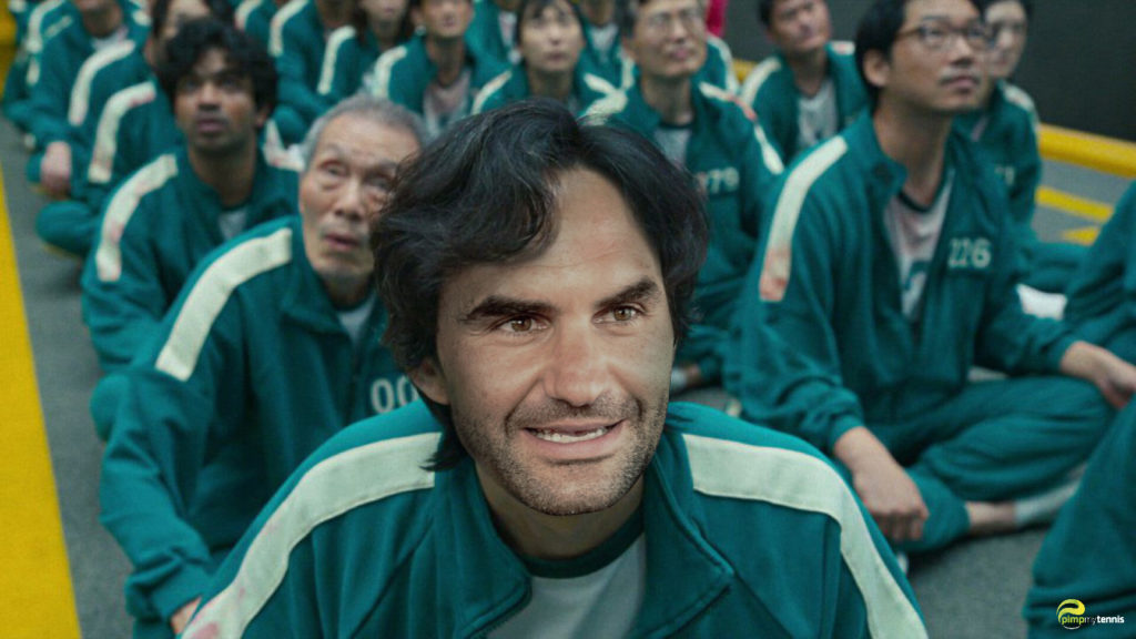 Roger Federer dans Squid Game