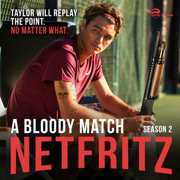 Taylor Fritz au filet sur Netflix