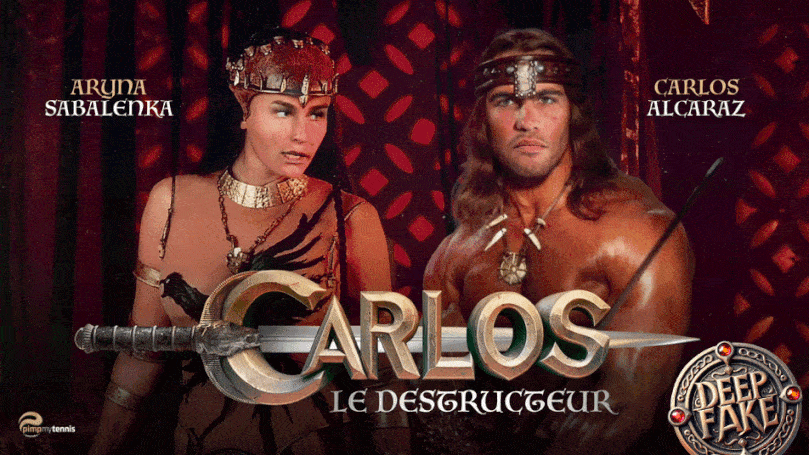 les muscles de Carlos Alcaraz et Sabalenka: Conan le Barbare (deepfake)