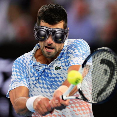 Novak Djokovic & Goran Ivanisevic: entraînement avec lunettes spéciales